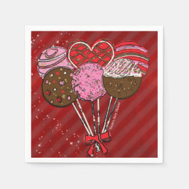 Valentijnstaart Pop Modern Chique Verjaardagsfeest Servetten