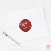 Valentijnstaart Pops Mooie Aangepaste Feest Favor Ronde Sticker (Envelop)