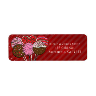 Valentijnstaartpoppen Moderne Chic Verjaardagsfees Etiket