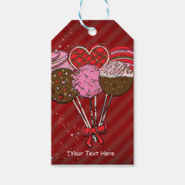 Valentijnstaartpoppen op maat voor verjaardagsfees cadeaulabel