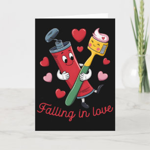 Valentijnstandpasta Love Tandenborstels die Verlie Kaart