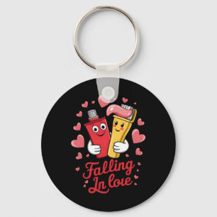 Valentijnstandpasta Love Tandenborstels die Verlie Sleutelhanger