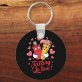 Valentijnstandpasta Love Tandenborstels die Verlie Sleutelhanger (Voorkant)