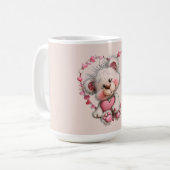 ValentijnsTeddy in Hart Frame Koffiemok (Voorkant links)