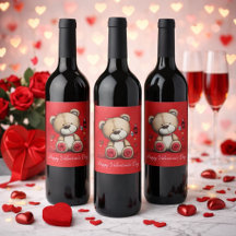 ValentijnsTeddybeer met Roos en Harten