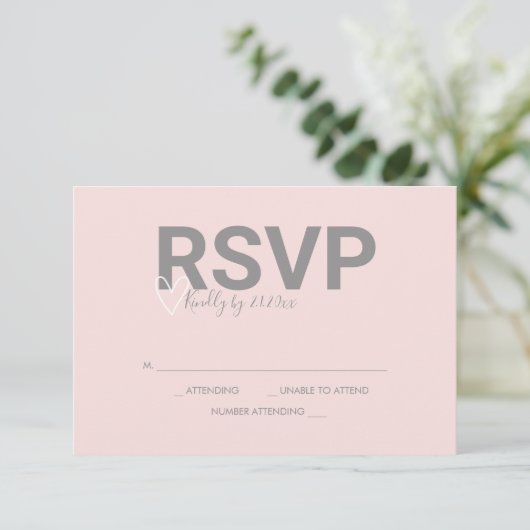 Valentijnsthema Watercolor Reactie RSVP Kaarten (Staand voorkant)