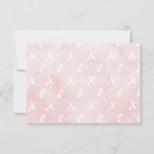 Valentijnsthema Watercolor Reactie RSVP Kaarten (Achterkant)