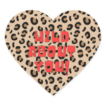 Valentijnsticker - Luipaardprint