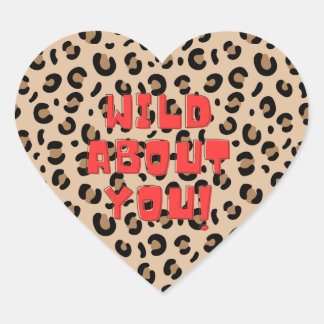 Valentijnsticker - Luipaardprint Hart Sticker