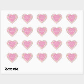 Valentijnsticker met gepersonaliseerde hart van sn sticker (Vel)