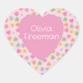 Valentijnsticker met gepersonaliseerde hart van sn sticker (Voorkant)