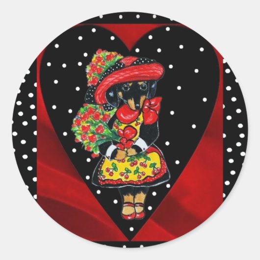 Valentijnsticker Ronde Sticker (Voorkant)