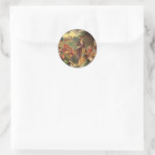 Valentijnstickers met een bloementuin ronde sticker (Tas)