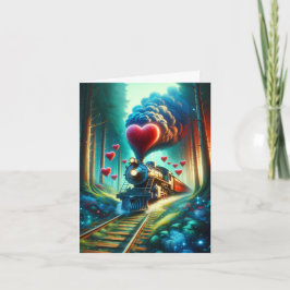 Valentijnstrein Feestdagen Kaart