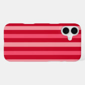 Valentijnstrepen van rood en roze iPhone hoesje (Achterkant horizontaal)