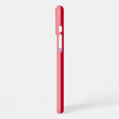 Valentijnstrepen van rood en roze iPhone hoesje (Linkerkant)