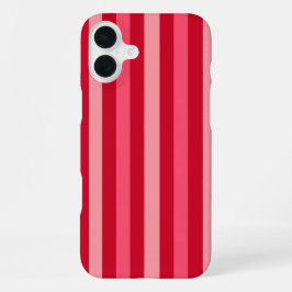 Valentijnstrepen van rood en roze iPhone 16 plus hoesje