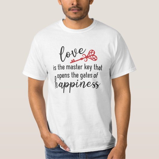 Valentijnstypografie Citaten T-shirt (Voorkant)