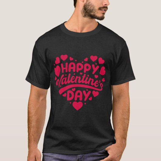 Valentijnstypografie-uitspraken T-shirt (Voorkant)