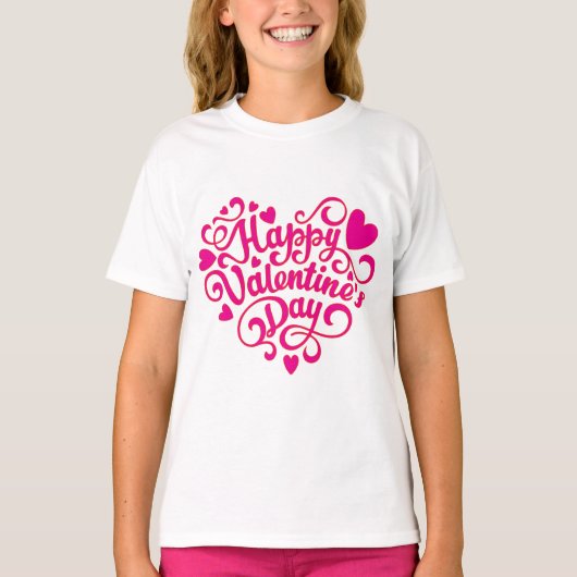 Valentijnstypografie-uitspraken T-shirt (Voorkant)