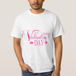 Valentijnstypografie-uitspraken T-shirt