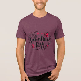 Valentijnstypografie-uitspraken Tri-Blend Shirt