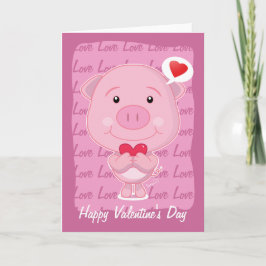Valentijnsvarkenskaart Feestdagen Kaart