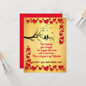 Valentijnsvogels kaart (Voorkant / Achterkant in situ)