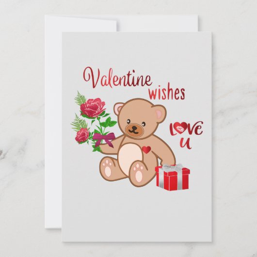 Valentijnswensen feestdagenkaart (Voorkant)