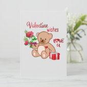 Valentijnswensen feestdagenkaart (Staand voorkant)