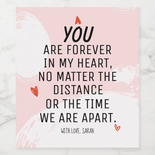 Valentijnswijnlabel, Aangepast Valentijnswijnlabel Wijn Etiket (Enkel label)