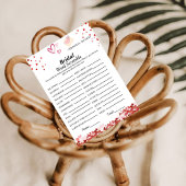 Valentijnswoord scramble bruidsfeest spelkaart kaart