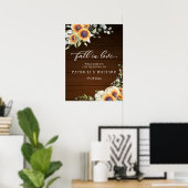 Valentijnszonnebloem Bruiloft Welkomstbord Poster (Thuiskantoor)