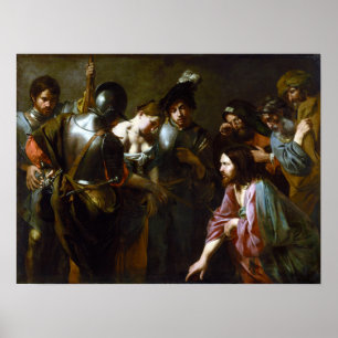 Valentin de Boulogne Christus en de Volwassenen Poster