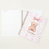 Valentina | Aangepaste Roze Teddybeer Nursery Desi Planner (Display)