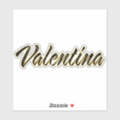 Valentina black gold Lettering Aufkleber Sticker (Vel)