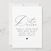 VALENTINA Elegant Minimalist Date Night Ideas Game Kaart (Voorkant)