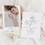 VALENTINA Elegant minimalistisch script bruiloft Kaart<br><div class="desc">Het Valentina Collectie heeft een elegant handgeschreven kalligrafie script lettertype en een klassiek minimalistisch design. De tijdloze look voegt de perfecte touch toe aan elk trouwthema of kleurenschema. Shop het hele collectie voor een samenhangende esthetiek.</div>