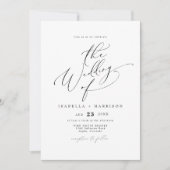 VALENTINA Elegant minimalistisch script bruiloft Kaart (Voorkant)