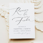 VALENTINA Elegant minimalistisch script Save the D Kaart<br><div class="desc">Het Valentina Collectie heeft een elegant handgeschreven kalligrafie script lettertype en een klassiek minimalistisch design. De tijdloze look voegt de perfecte touch toe aan elk trouwthema of kleurenschema. Shop het hele collectie voor een samenhangende esthetiek.</div>