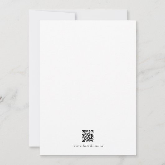 VALENTINA Elegant minimalistisch script Save the D Kaart (Achterkant)