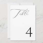 VALENTINA Elegant minimalistisch script tabel numm Kaart (Voorkant)