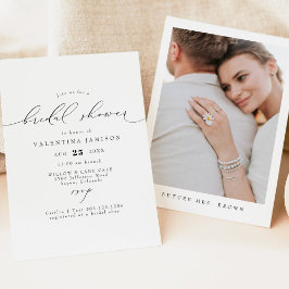 VALENTINA Elegant minimalistisch script Vrijgezell Kaart