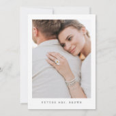 VALENTINA Elegant minimalistisch script Vrijgezell Kaart (Achterkant)