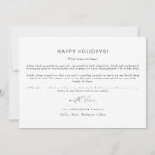 VALENTINA Elegant Script 2 Foto Prettige feestdage Kaart (Achterkant)