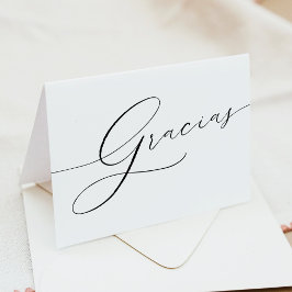 VALENTINA Elegant Typografie Script Gracias Bedankkaart