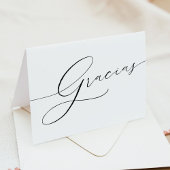 VALENTINA Elegant Typografie Script Gracias Bedankkaart