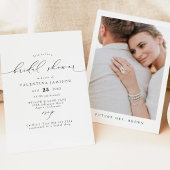 VALENTINA Elegante Minimalistische Script Bruiloft Kaart