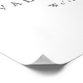 VALENTINA Elegante Minimalistische Script Bruiloft Poster (Hoek)