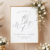 VALENTINA Elegante Minimalistische Script Bruiloft Poster